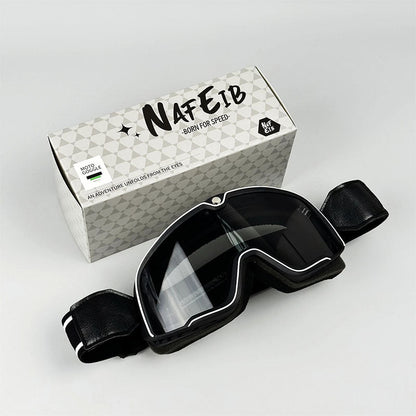 Lunettes de Moto Rétro pour Hommes | Protection UV et Lentille HD Durable