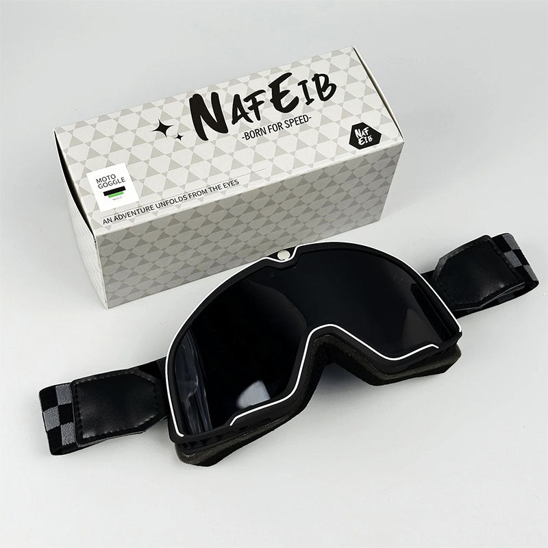 Lunettes de Moto Rétro pour Hommes | Protection UV et Lentille HD Durable