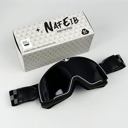 Lunettes de Moto Rétro pour Hommes | Protection UV et Lentille HD Durable