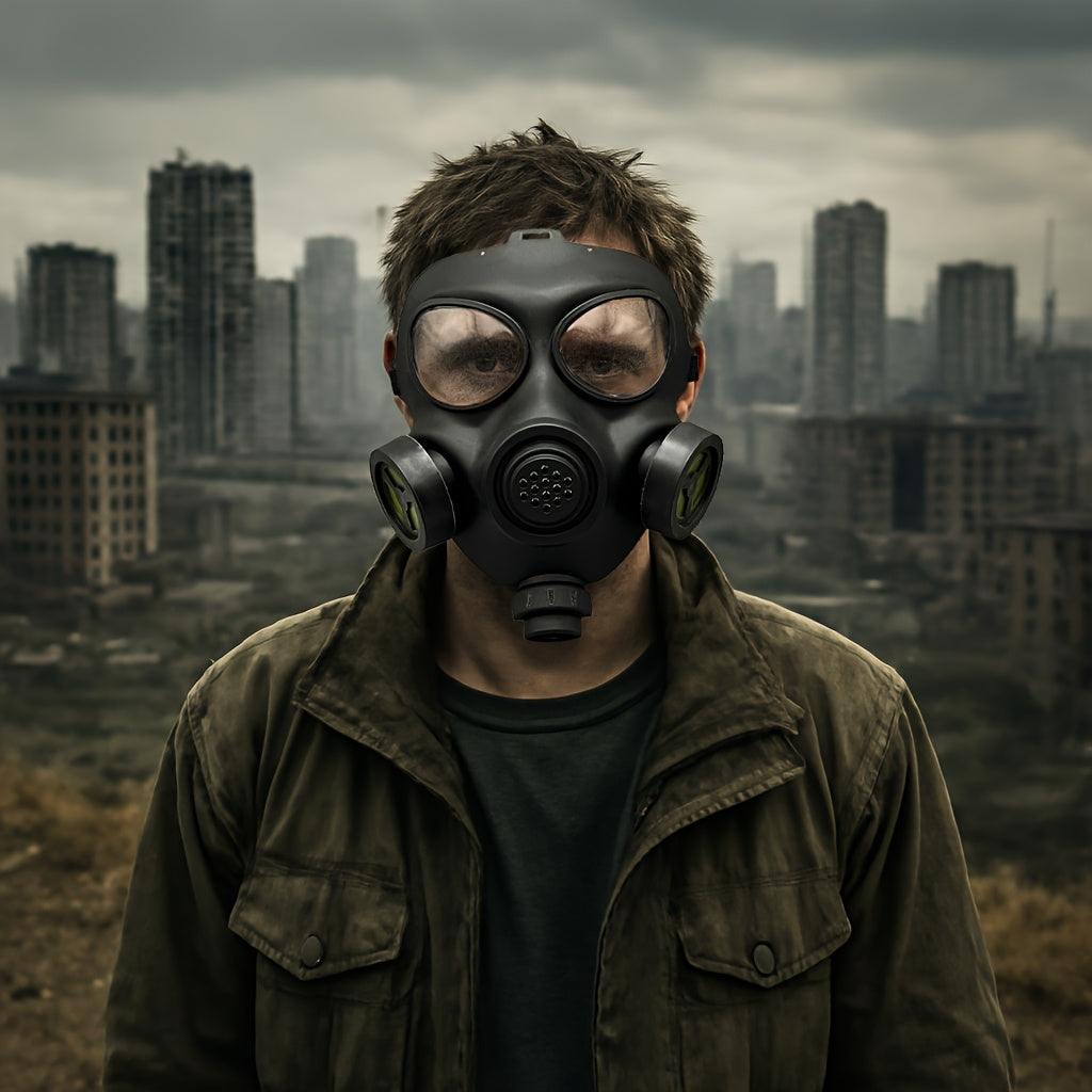 Masque à Gaz Tactique Halloween | Look Post-Apocalyptique Léger et Durable