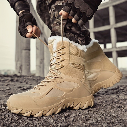 Bottes Tactiques d'Hiver pour Hommes | Imperméables et Isolées pour Aventures Froides