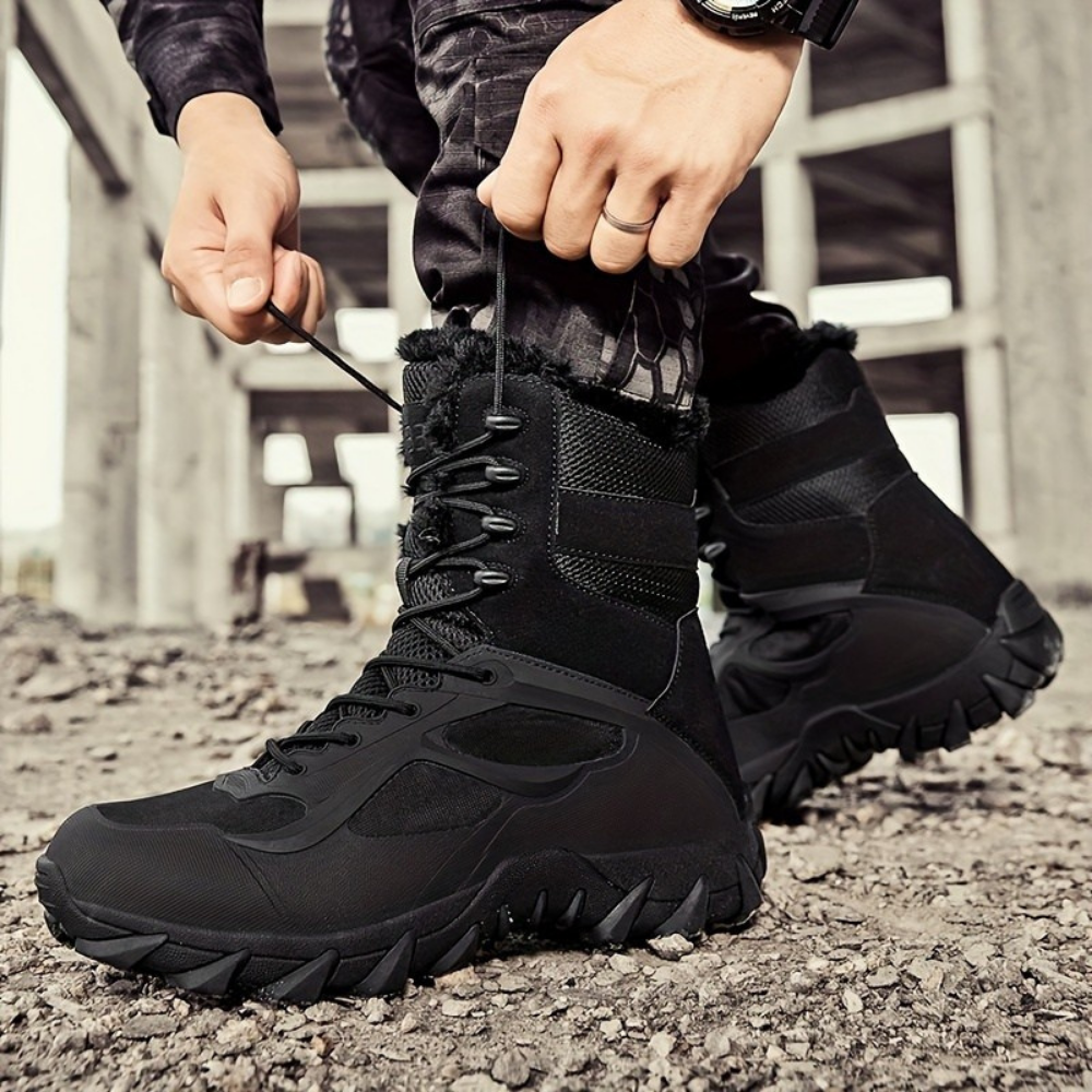 Bottes Tactiques d'Hiver pour Hommes | Imperméables et Isolées pour Aventures Froides