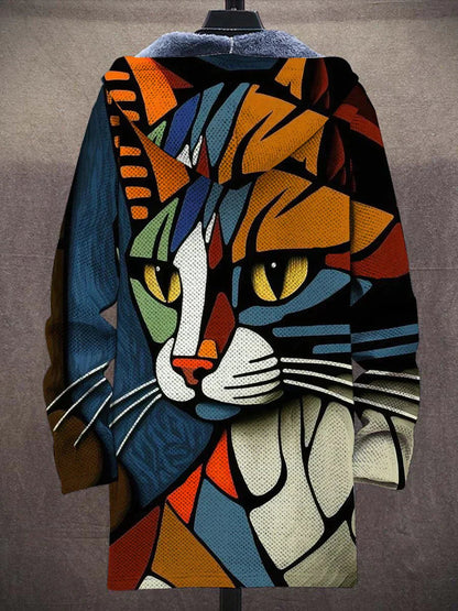 Cardigan pour Chat Géométrique | Design Vibrant et Confort Doux