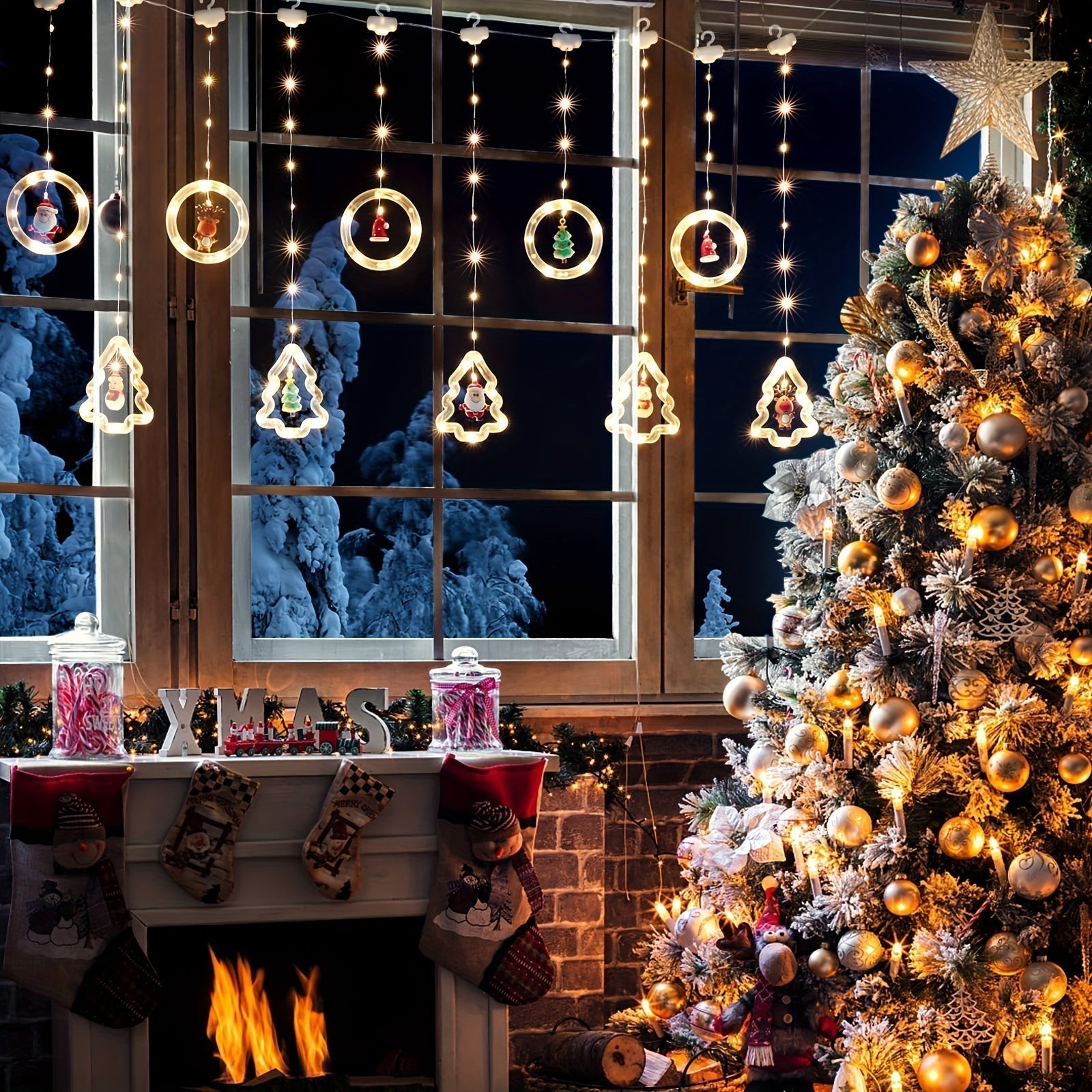 Anneau de Vœux LED Décoratif | Éclairage Magique pour Noël