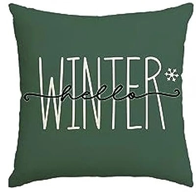 Housse de Coussin de Noël Verte | Design Festif et Confortable