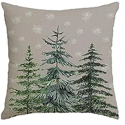 Housse de Coussin de Noël Verte | Design Festif et Confortable