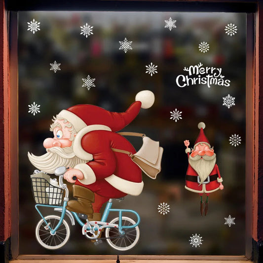 Autocollants de Noël pour Fenêtres | Décoration Festive et Réutilisable
