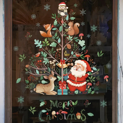 Autocollants de Noël pour Fenêtres | Décoration Festive et Réutilisable