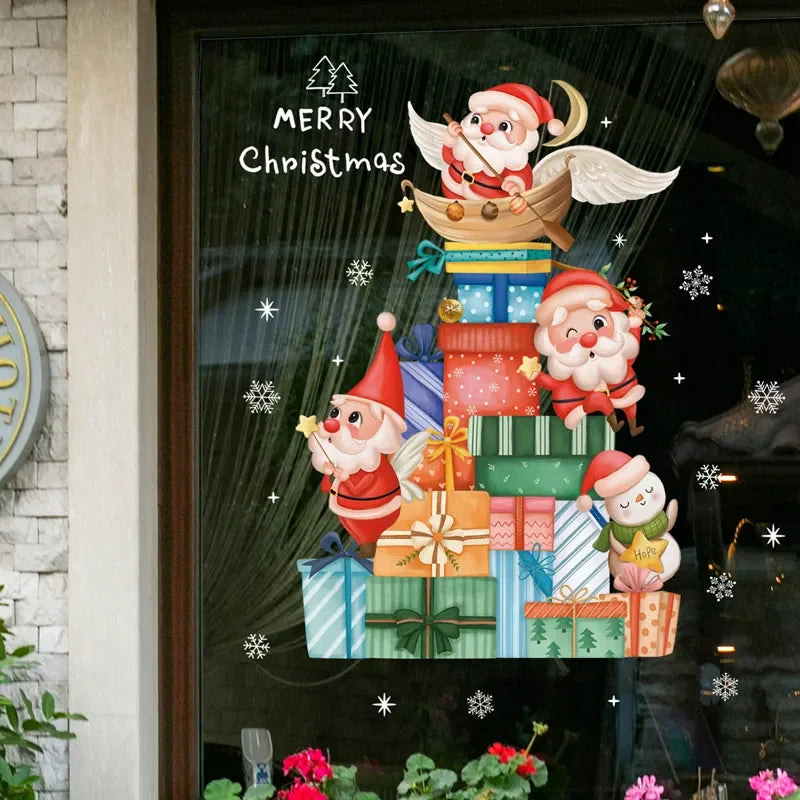 Autocollants de Noël pour Fenêtres | Décoration Festive et Réutilisable