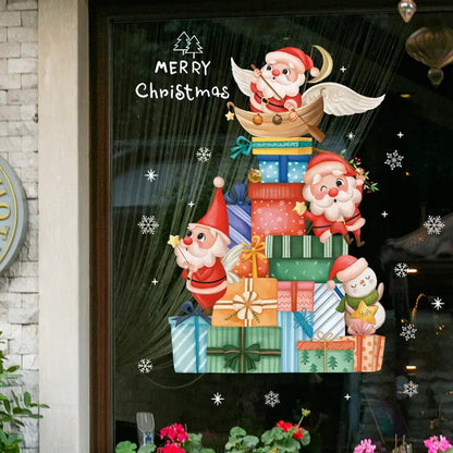 Autocollants de Noël pour Fenêtres | Décoration Festive et Réutilisable