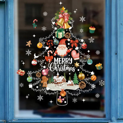 Autocollants de Noël pour Fenêtres | Décoration Festive et Réutilisable