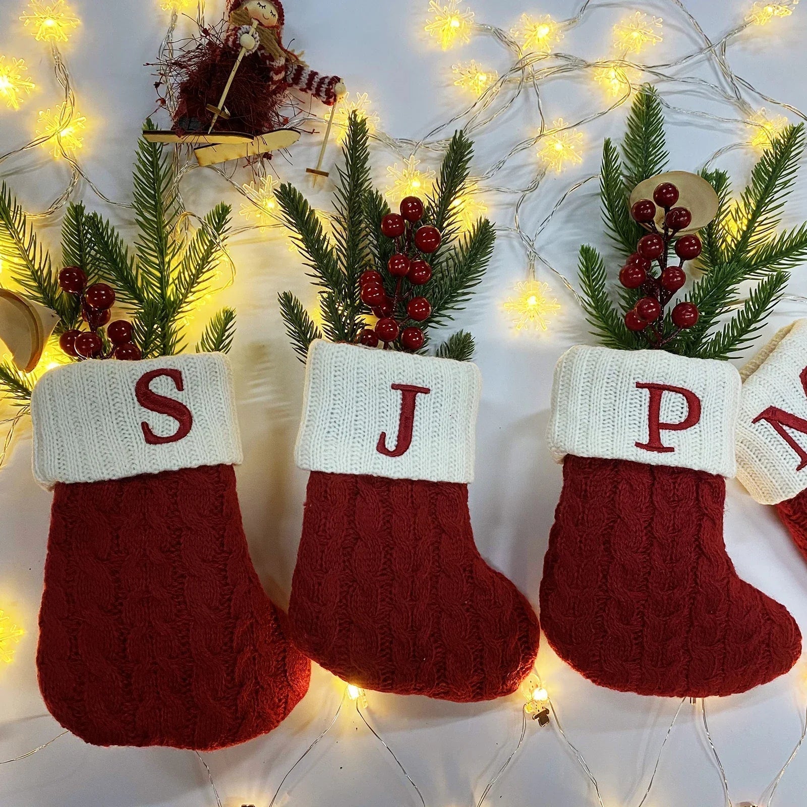 Chaussette de Noël Personnalisée | Douceur et Charme Festif