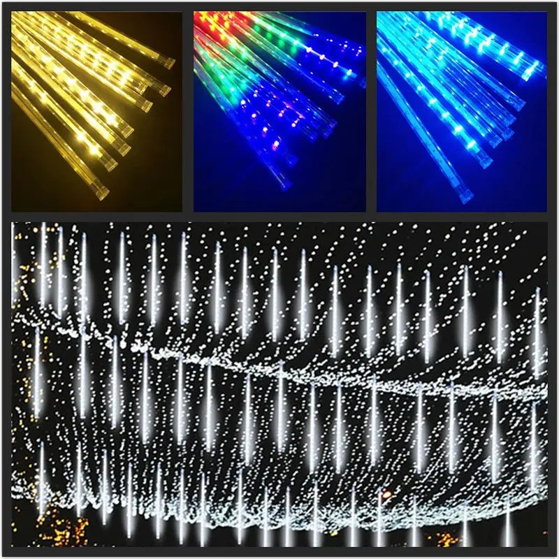 Lumières LED de Douche Extérieure | Décoration Scintillante pour Noël