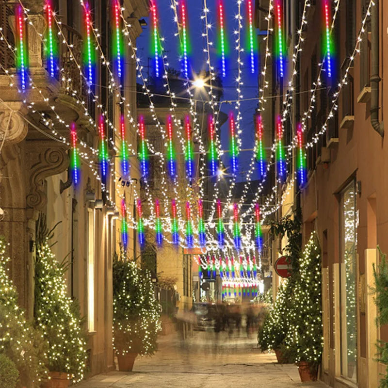 Lumières LED de Douche Extérieure | Décoration Scintillante pour Noël