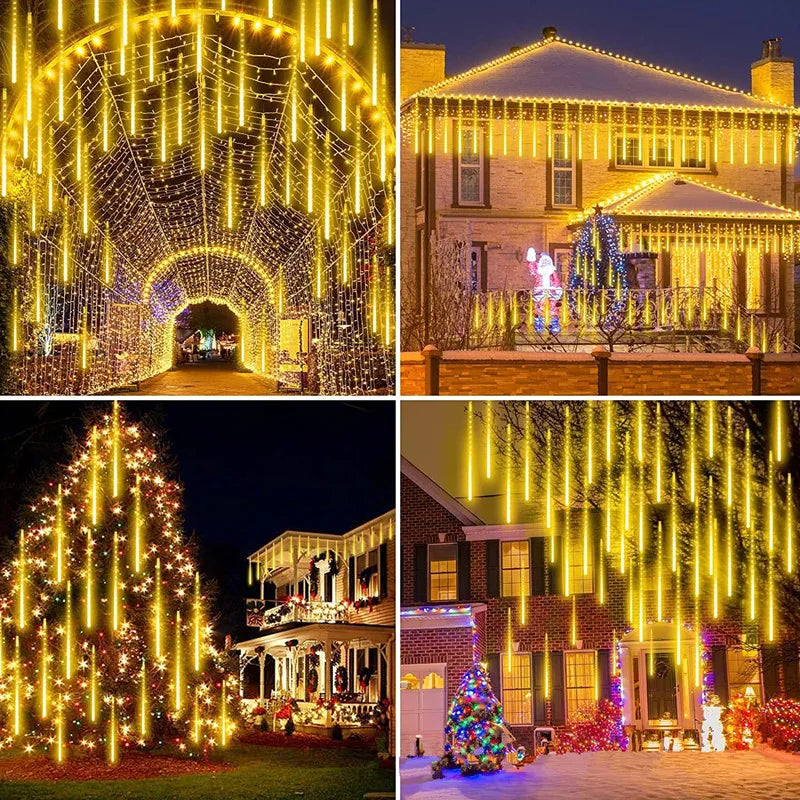 Lumières LED de Douche Extérieure | Décoration Scintillante pour Noël