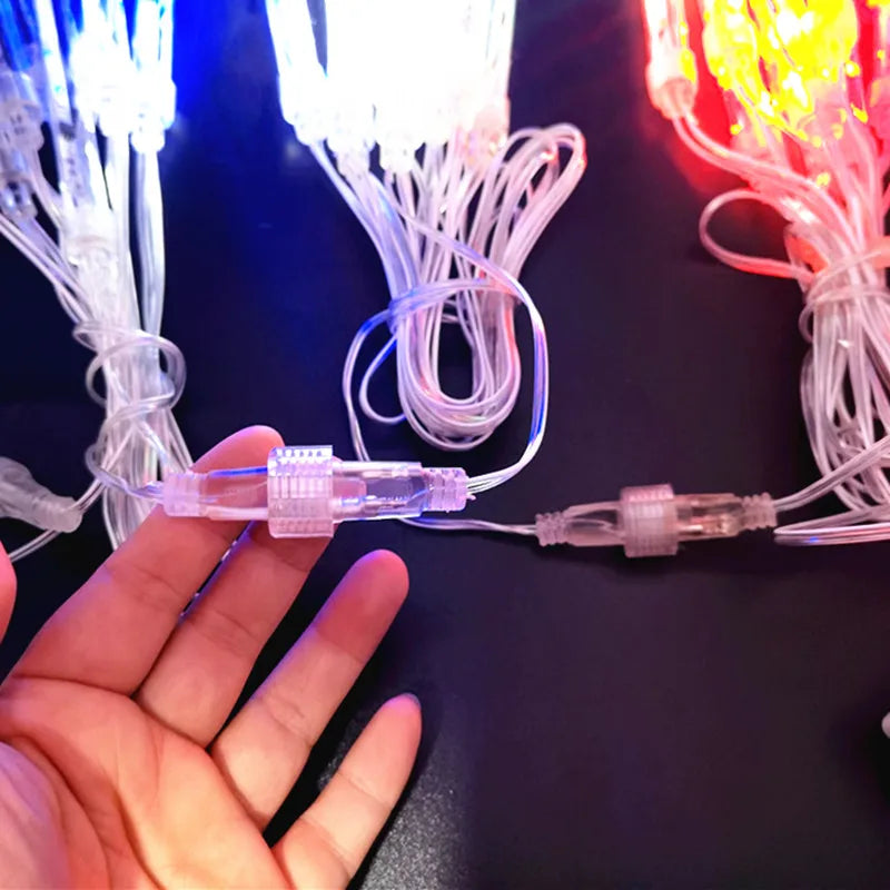 Lumières LED de Douche Extérieure | Décoration Scintillante pour Noël