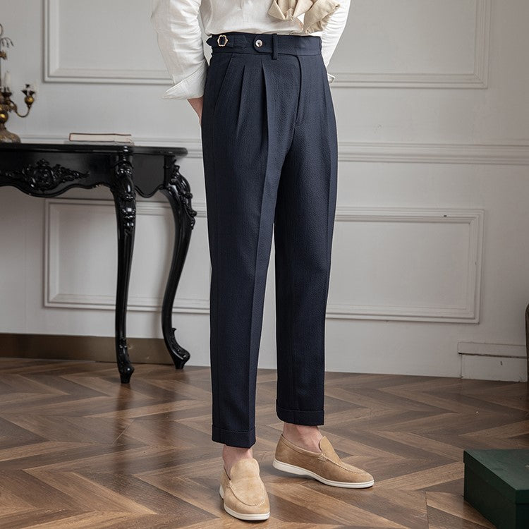 Pantalon Droit Sur Mesure pour Hommes | Élégance Rétro et Confort Quotidien