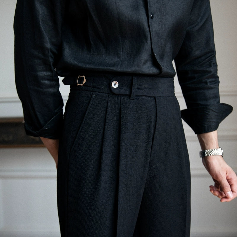 Pantalon Droit Sur Mesure pour Hommes | Élégance Rétro et Confort Quotidien