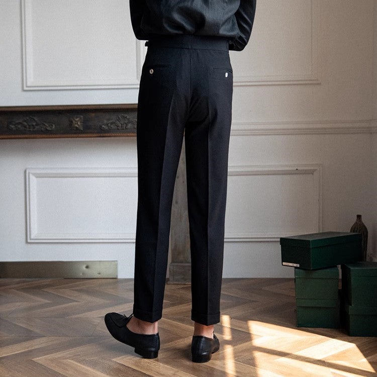 Pantalon Droit Sur Mesure pour Hommes | Élégance Rétro et Confort Quotidien