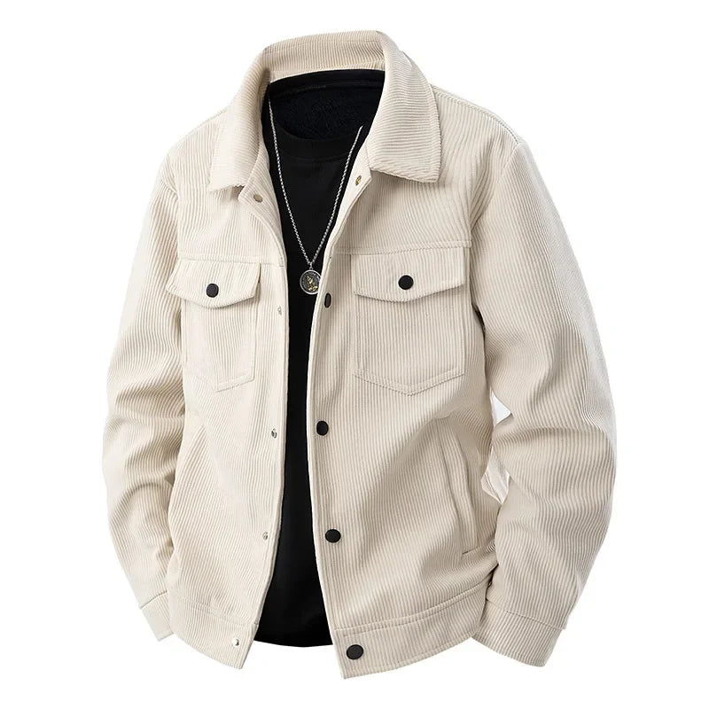 Veste d'Automne pour Hommes | Style Classique en Velours Côtelé