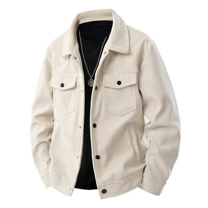 Veste d'Automne pour Hommes | Style Classique en Velours Côtelé