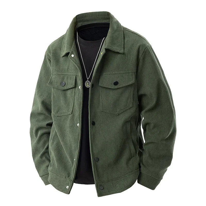 Veste d'Automne pour Hommes | Style Classique en Velours Côtelé