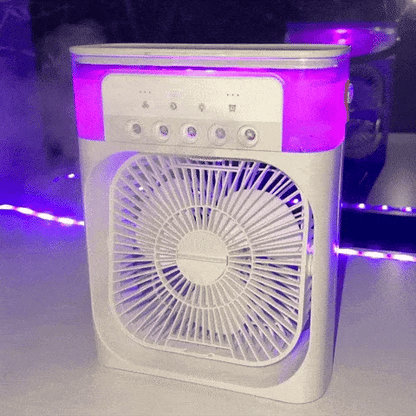 Ventilateur de Brume Glacée Portable | Refroidissement Rapide et Silencieux
