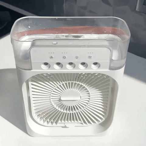 Ventilateur de Brume Glacée Portable | Refroidissement Rapide et Silencieux