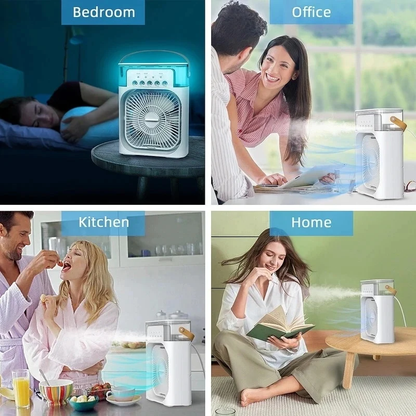 Ventilateur de Brume Glacée Portable | Refroidissement Rapide et Silencieux