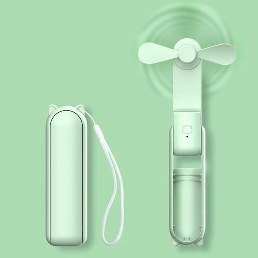 Ventilateur Portable Rechargeable | 3 Vitesses, Pliable et Powerbank