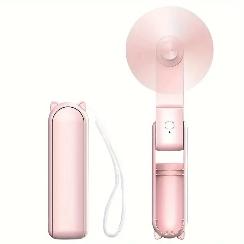 Ventilateur Portable Rechargeable | 3 Vitesses, Pliable et Powerbank