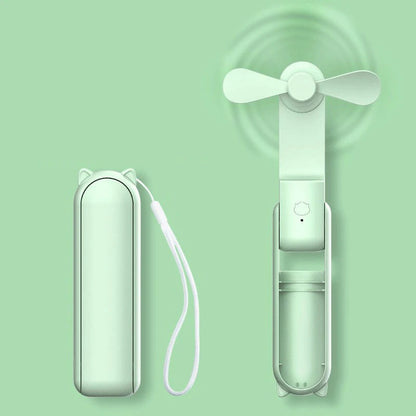 Ventilateur Portable Rechargeable | 3 Vitesses, Pliable et Powerbank