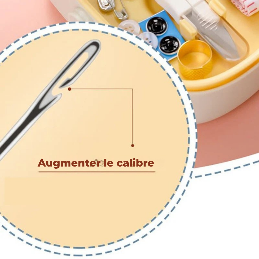 Coffret de couture compact en PP 15,5 cm — retouches à portée de main