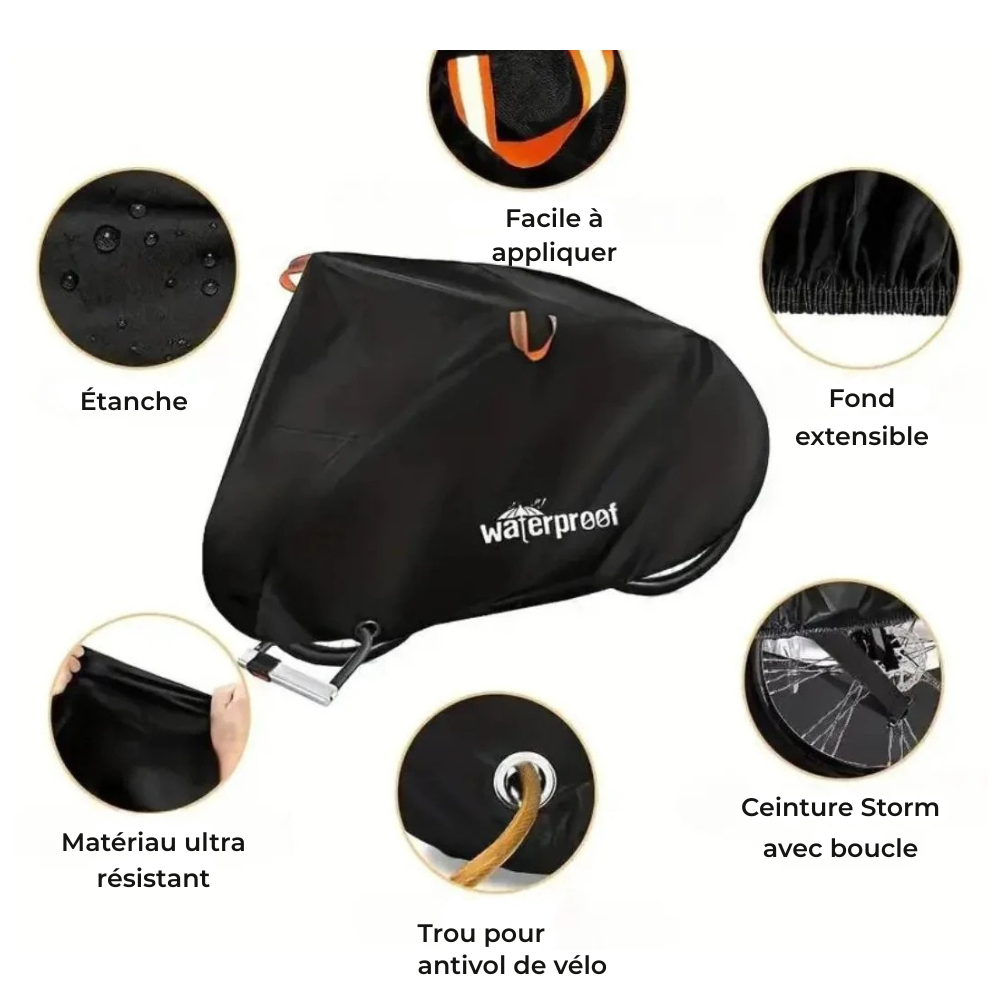 Housse de vélo 3 couches en polyester - protection extérieure