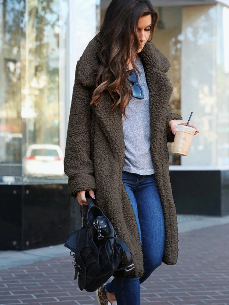Manteau Teddy Oversized Femme | Confort Douillet et Style Moderne