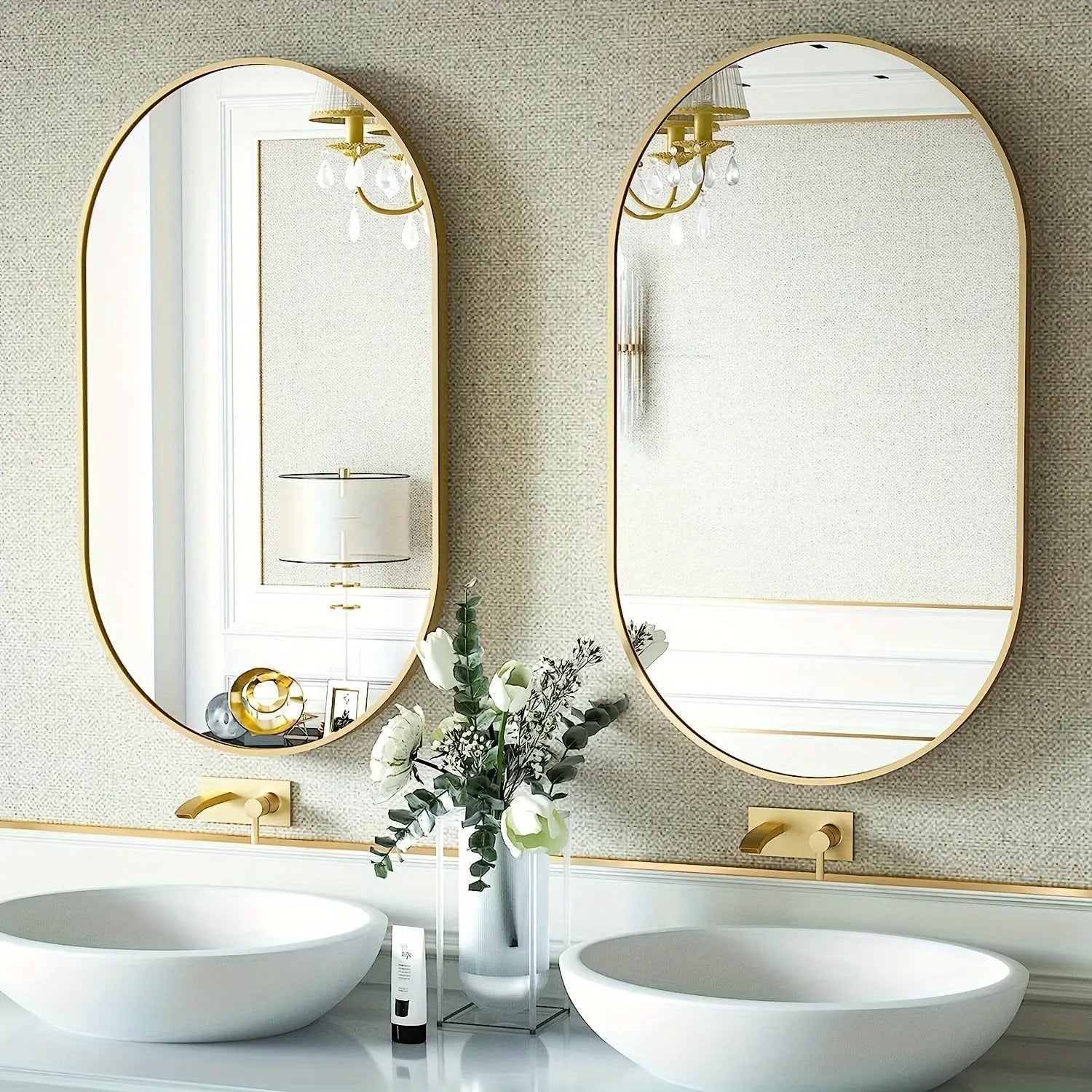 Miroir Ovale Élégant pour Décoration | Design Intemporel et Sophistiqué