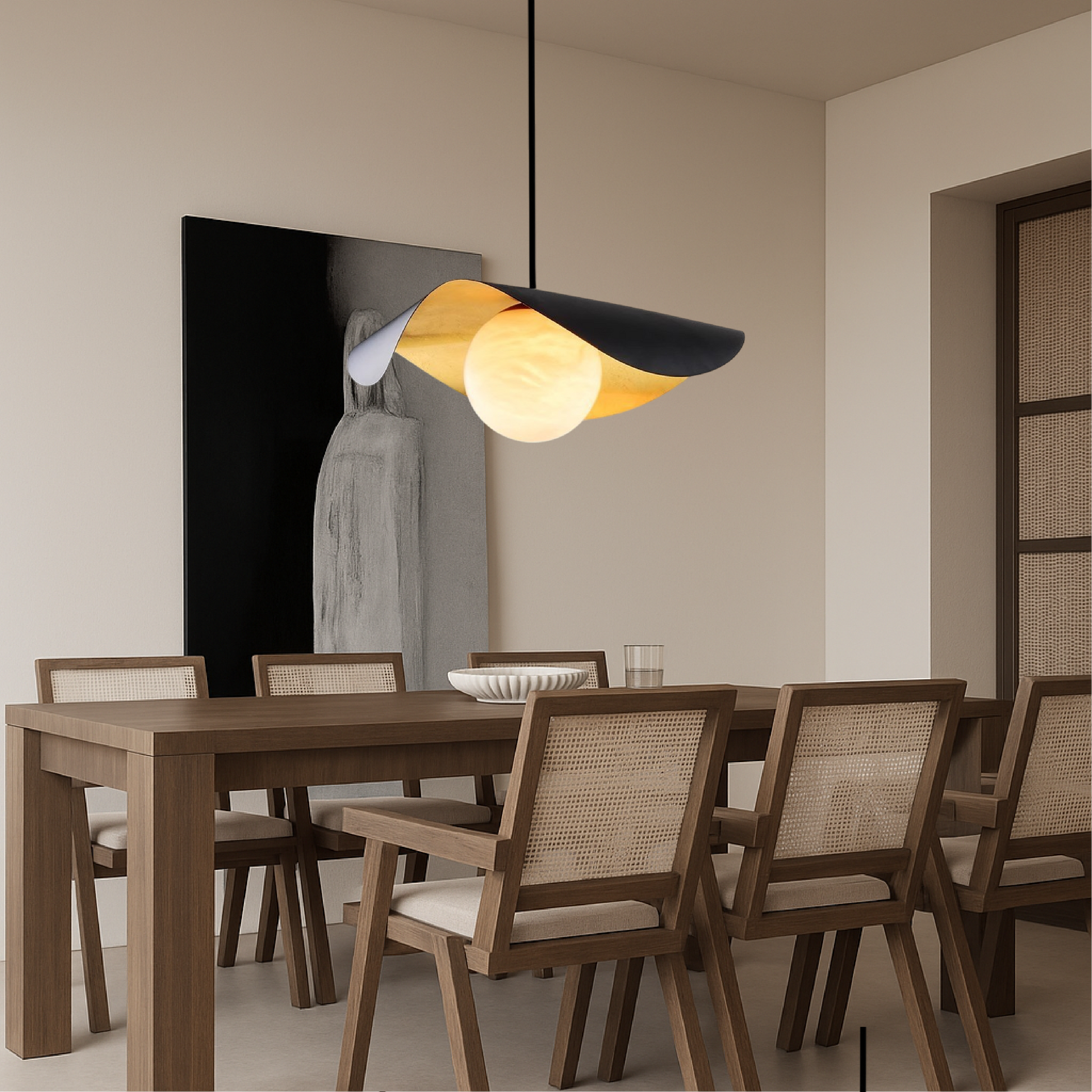 Suspension en Marbre Sphérique | Élégance Contemporaine pour Intérieur