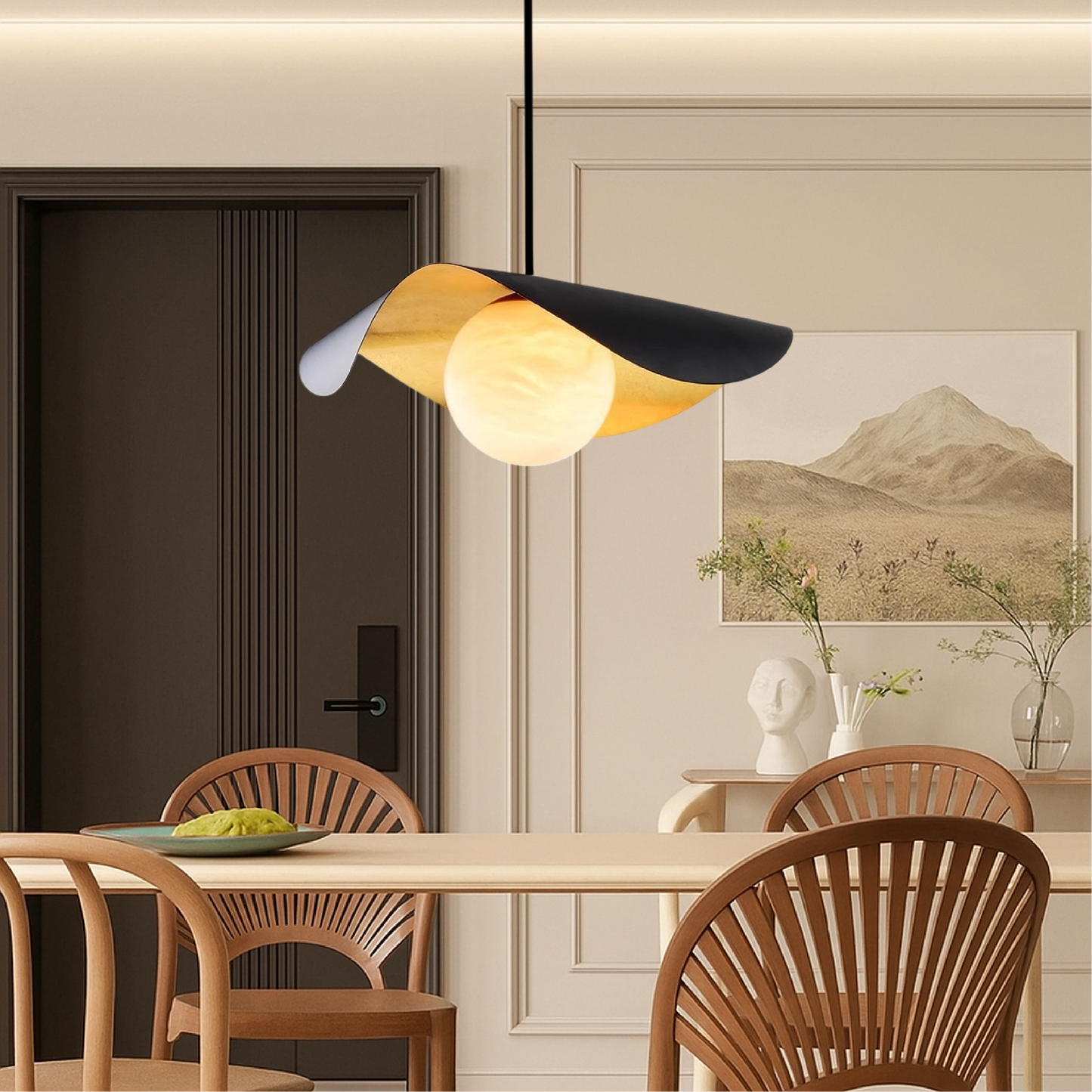 Suspension en Marbre Sphérique | Élégance Contemporaine pour Intérieur