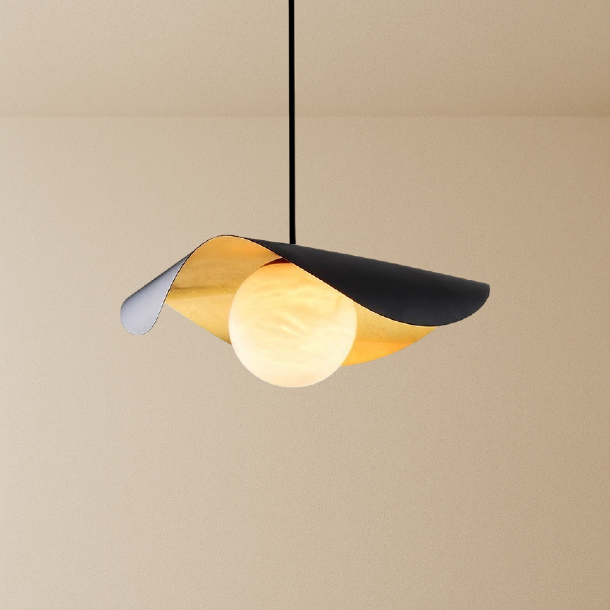 Suspension en Marbre Sphérique | Élégance Contemporaine pour Intérieur