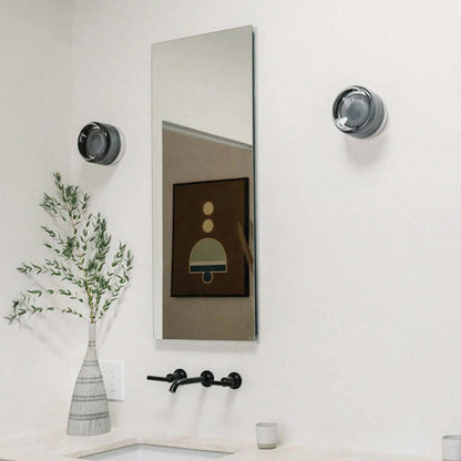 Applique Murale Moderne Élégante | Détails Rainurés en Métal et Verre