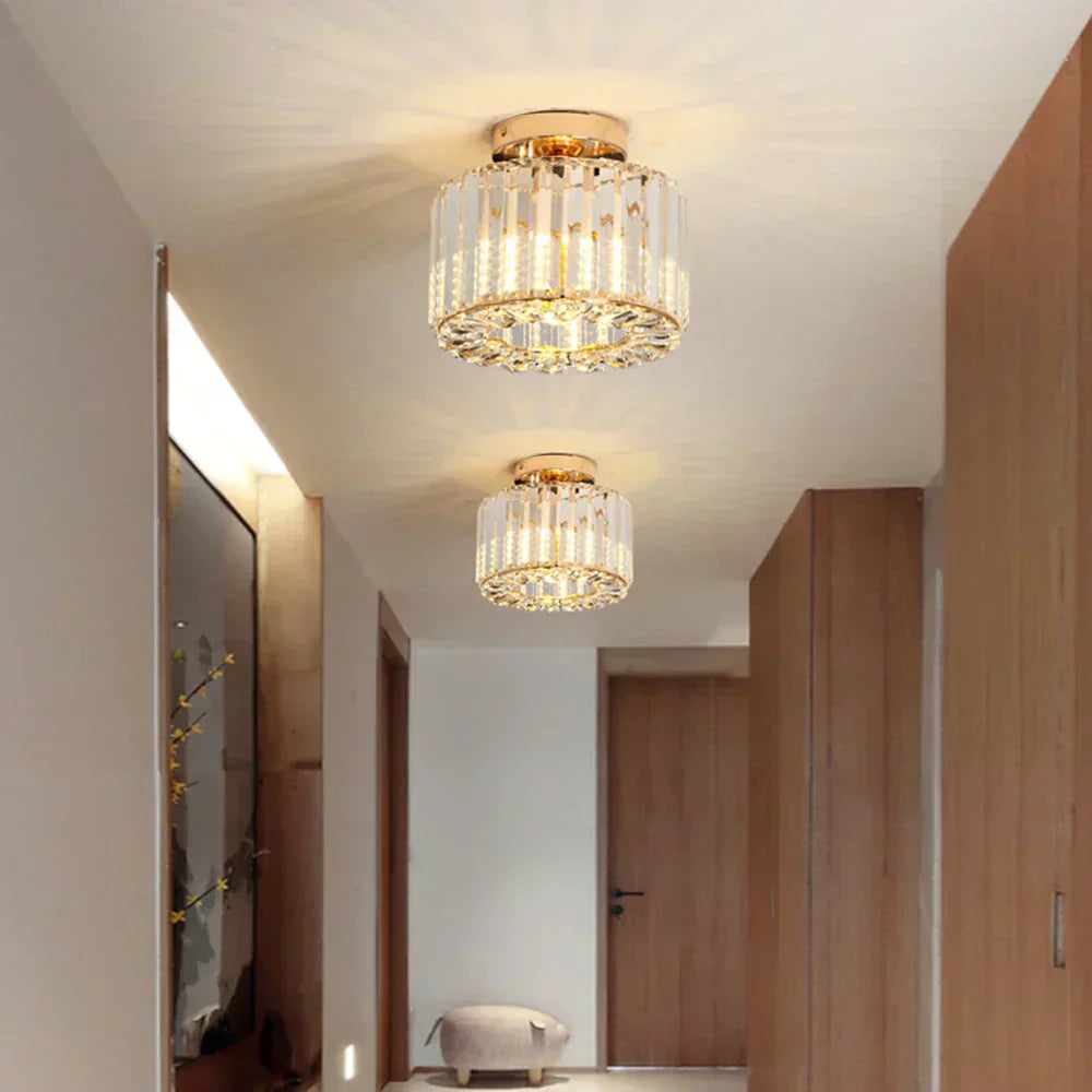 Luminaire de Plafond Éblouissant | Cristaux Scintillants et Économie d'Énergie