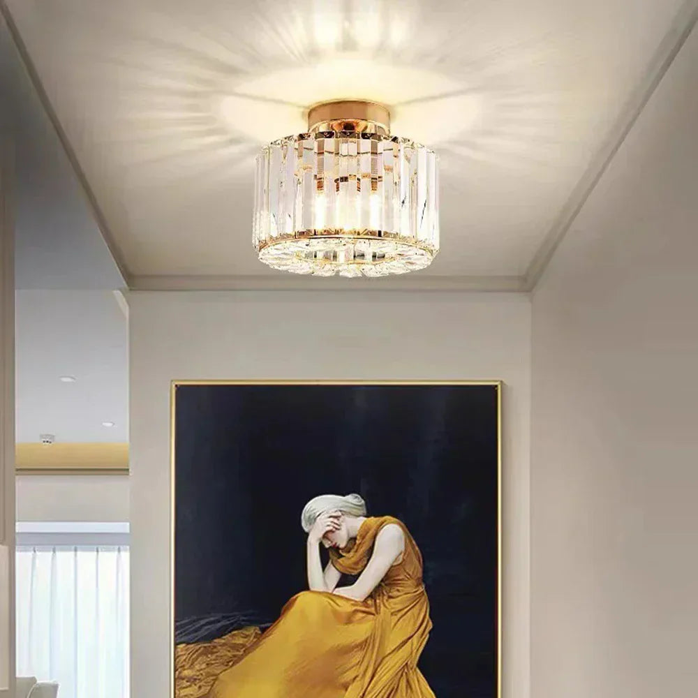 Luminaire de Plafond Éblouissant | Cristaux Scintillants et Économie d'Énergie