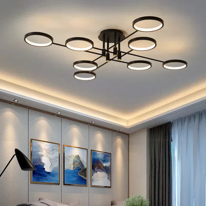 Lustre LED Moderne Économe en Énergie | Design Contemporain et Suspension Réglable