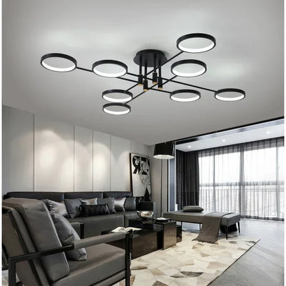 Lustre LED Moderne Économe en Énergie | Design Contemporain et Suspension Réglable