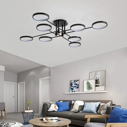 Lustre LED Moderne Économe en Énergie | Design Contemporain et Suspension Réglable