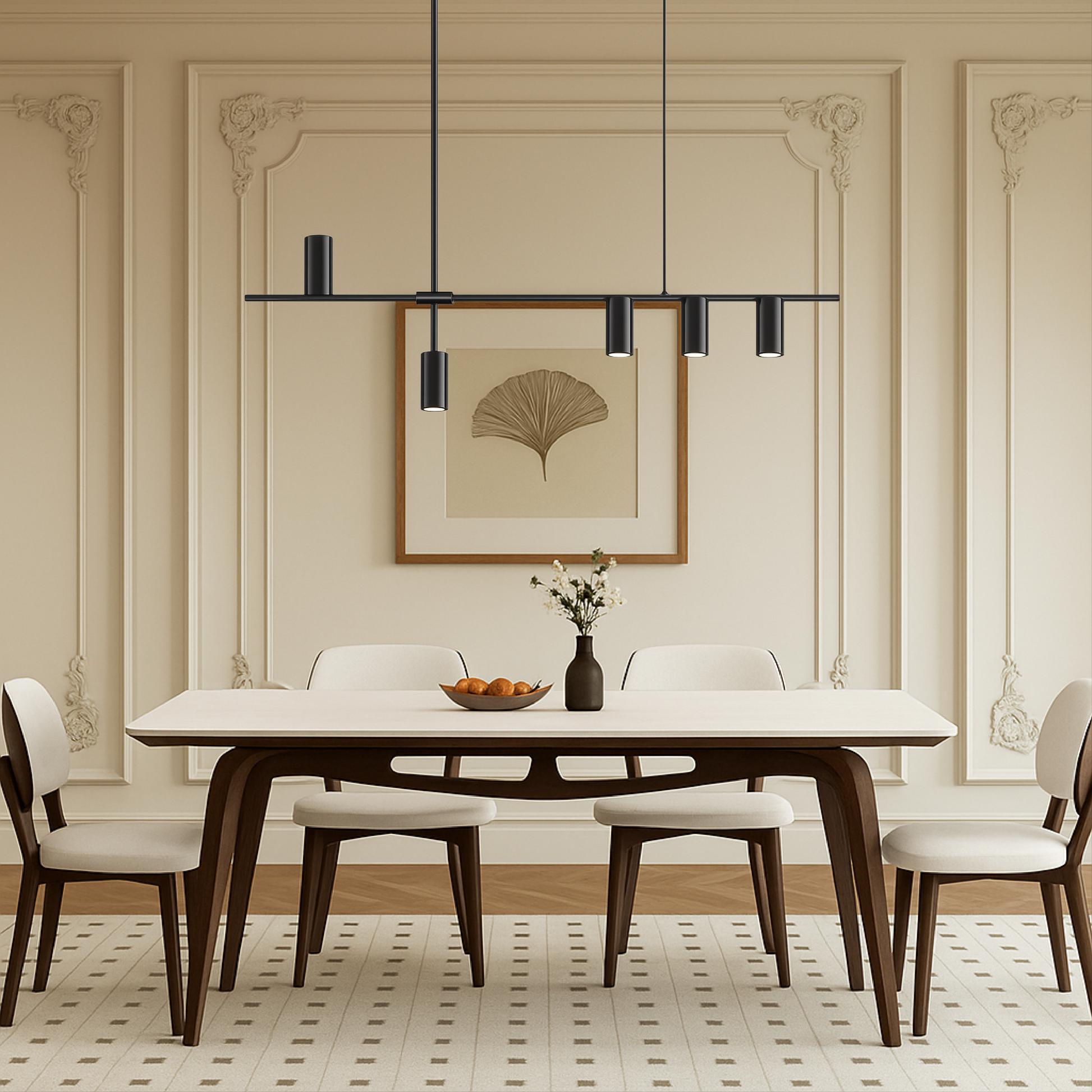 Lampe de Plafond Minimaliste Noire | Éclairage Élégant et Dimmable