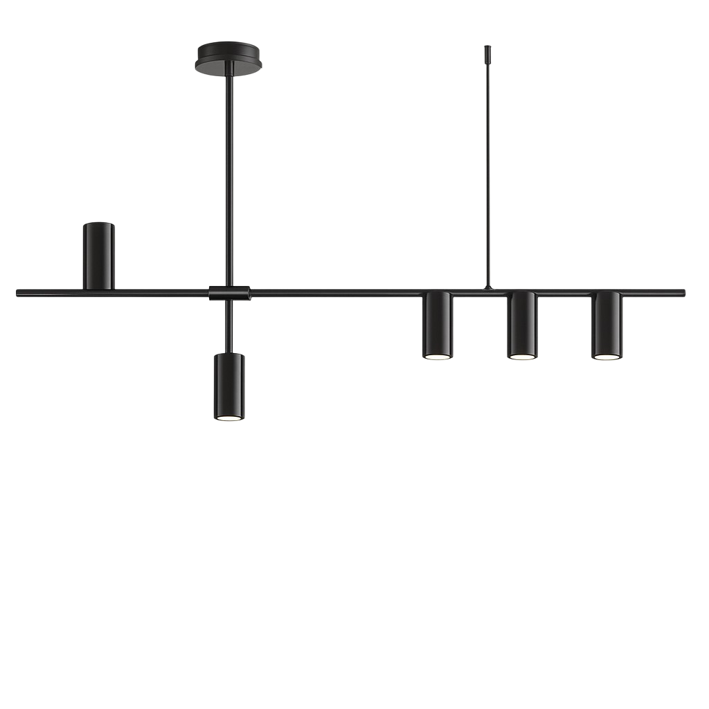Lampe de Plafond Minimaliste Noire | Éclairage Élégant et Dimmable