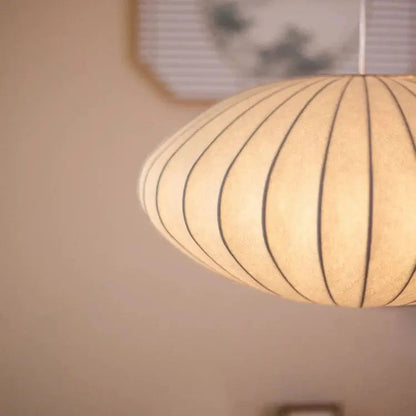 Luminaire Suspendu Japandi Moderne | Éclairage Doux et Ambiant en Soie