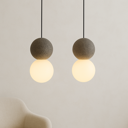 Suspension en Verre Obsidienne | Élégance Sculpturale et Ambiance Chaleureuse