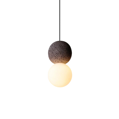 Suspension en Verre Obsidienne | Élégance Sculpturale et Ambiance Chaleureuse